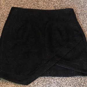 Topshop black glitter skirt